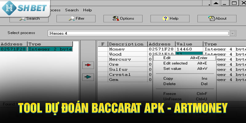 Tool dự đoán Baccarat APK - ArtMoney